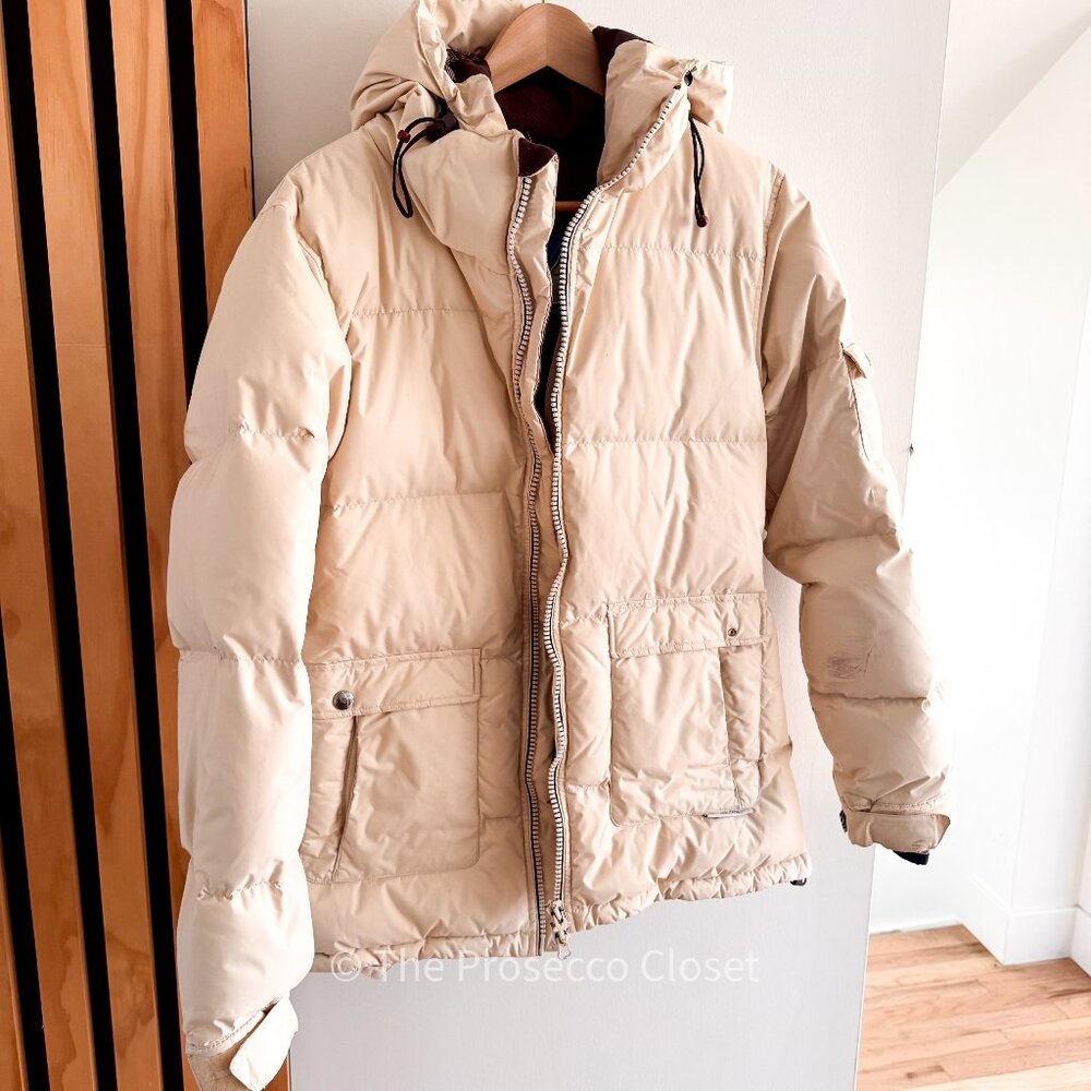 Y2K Holden Snowboard Jacket, Vintage 2000s Ski Coat, Beige Cream (L)